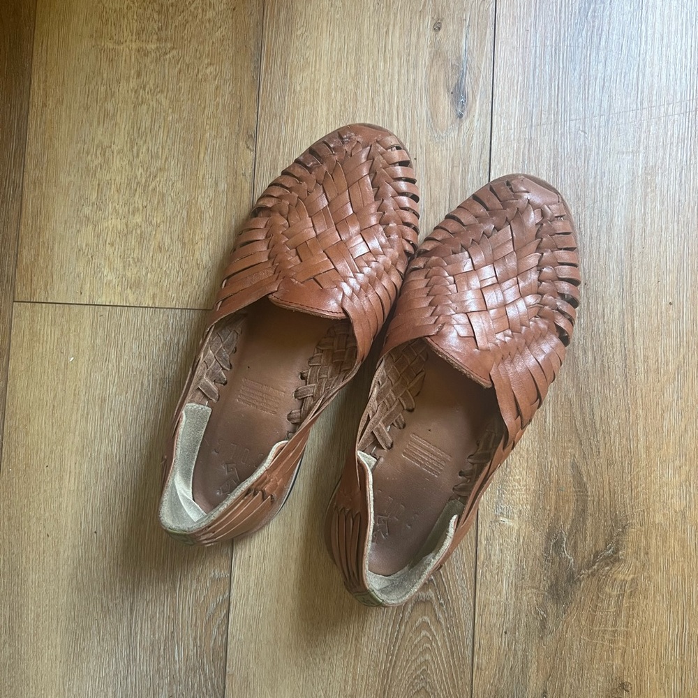 Brown Leather Mules